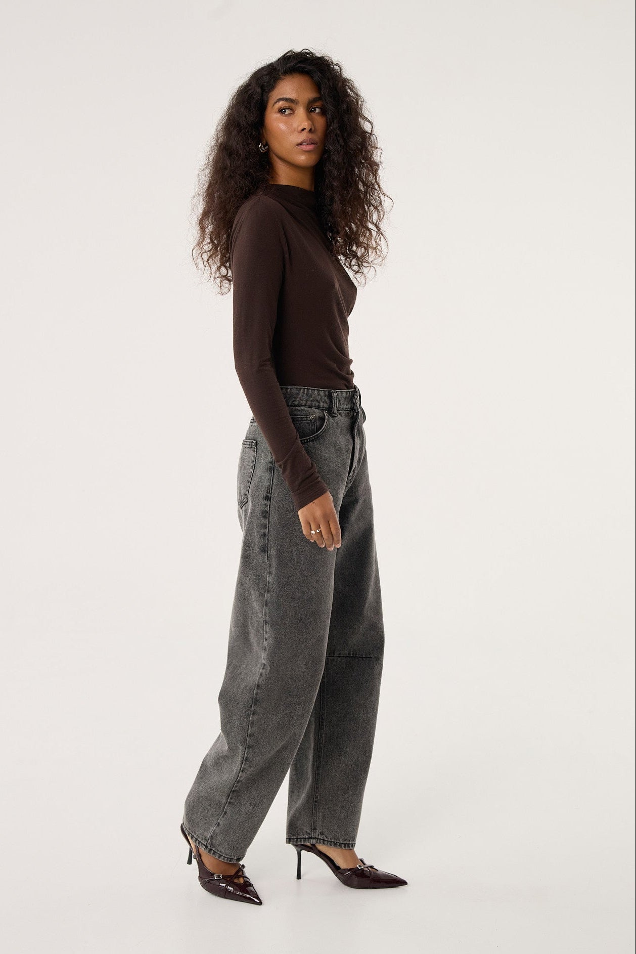 Jeansy Barrel grey