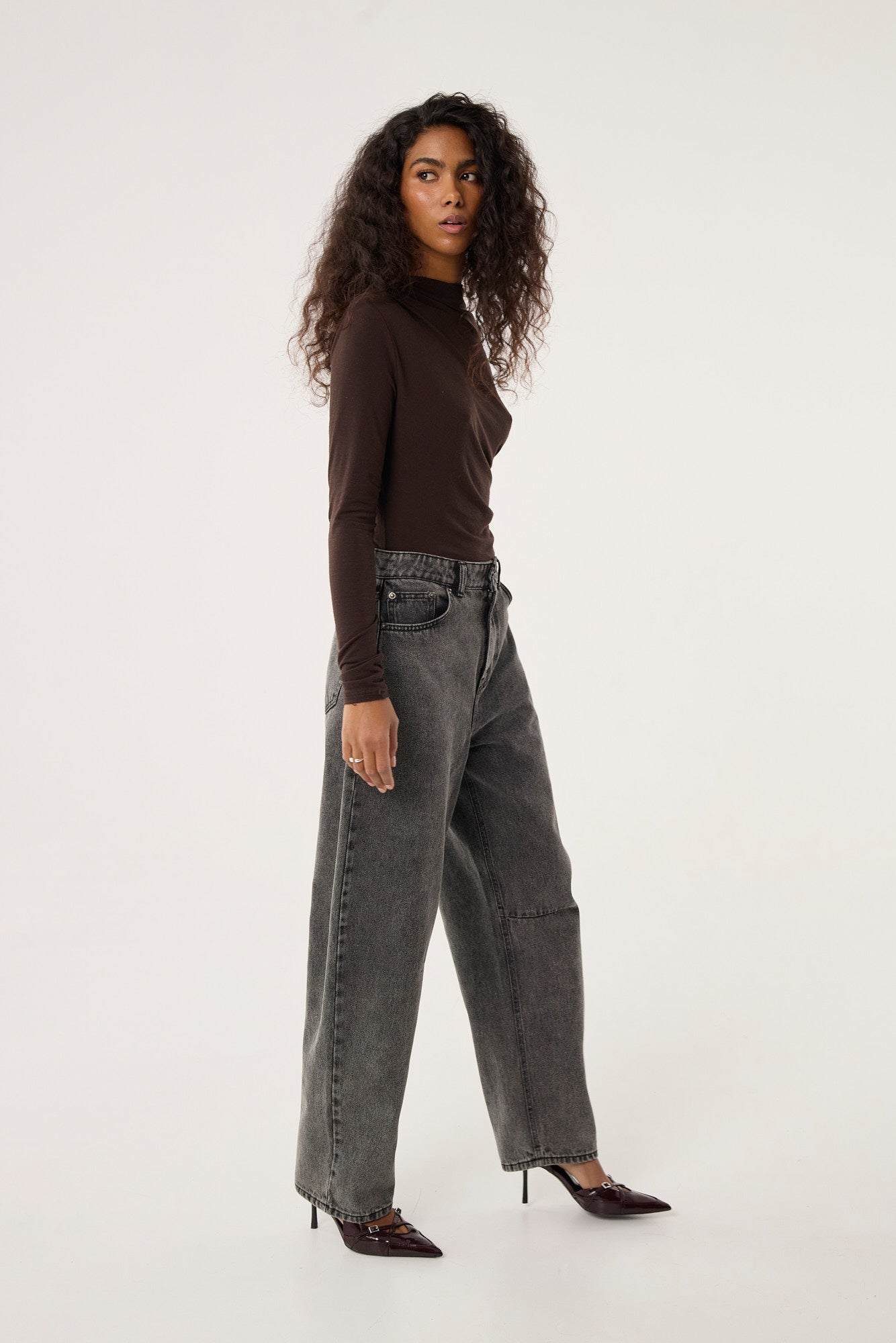 Jeansy Barrel grey