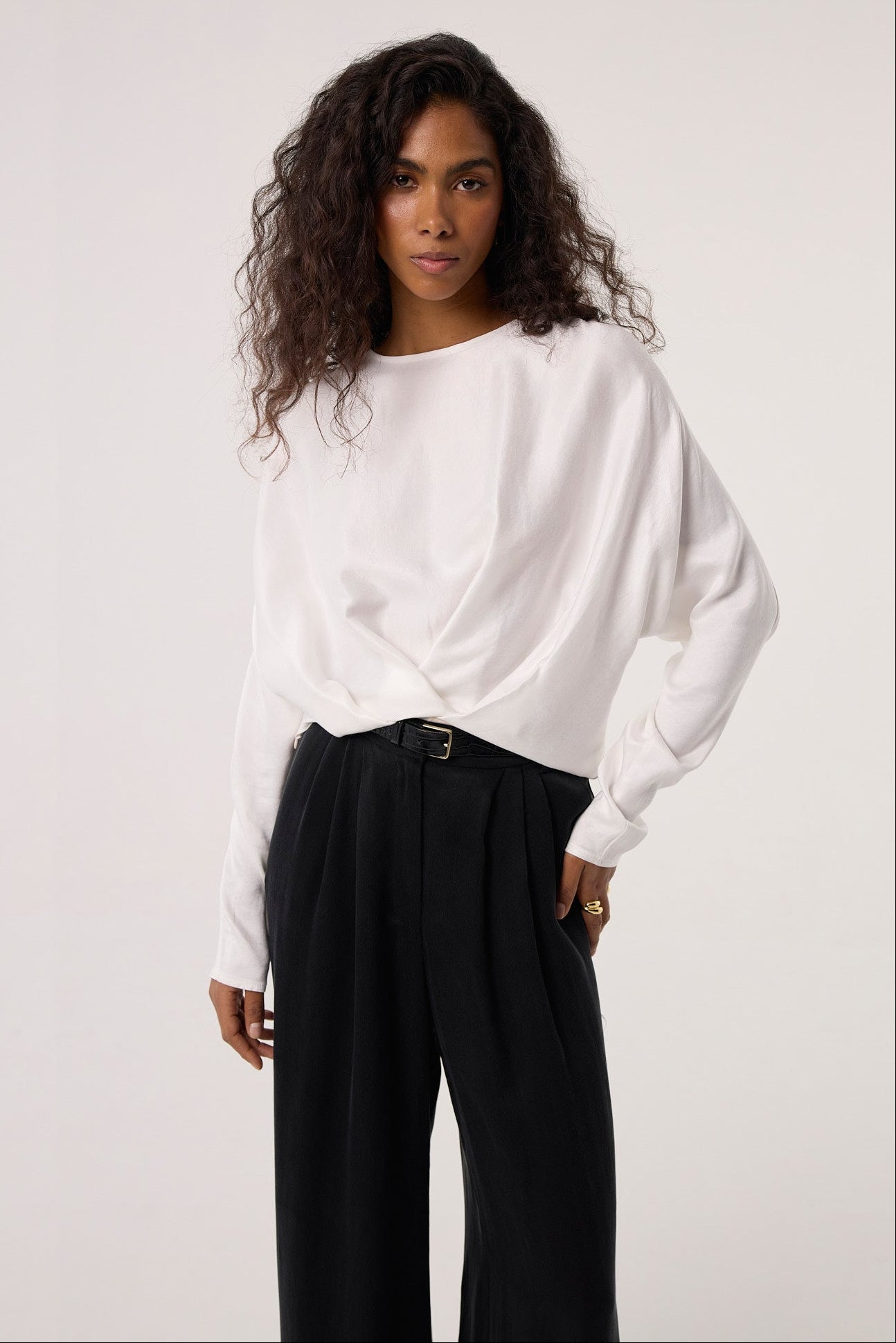 Spodnie Cupro black