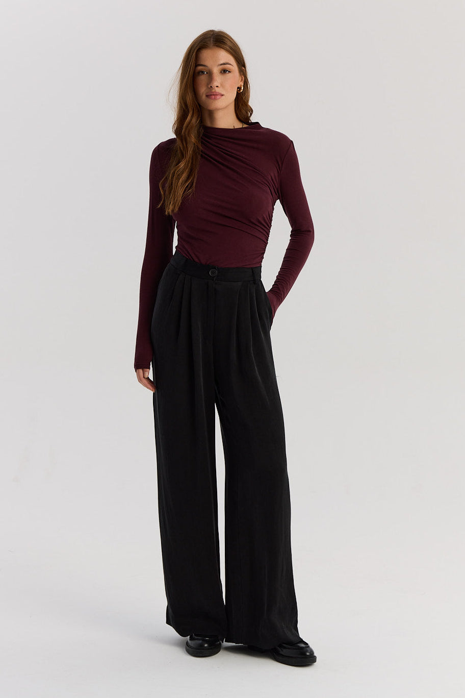Spodnie Cupro black