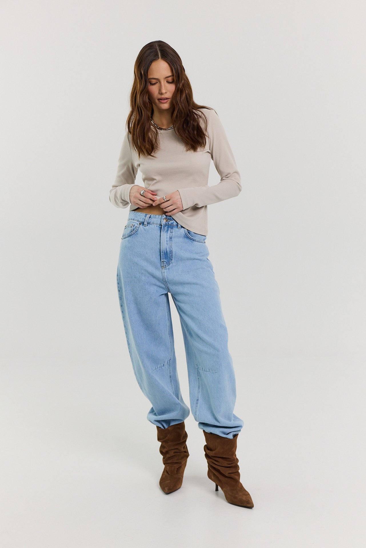 Longsleeve Bamboo taupe