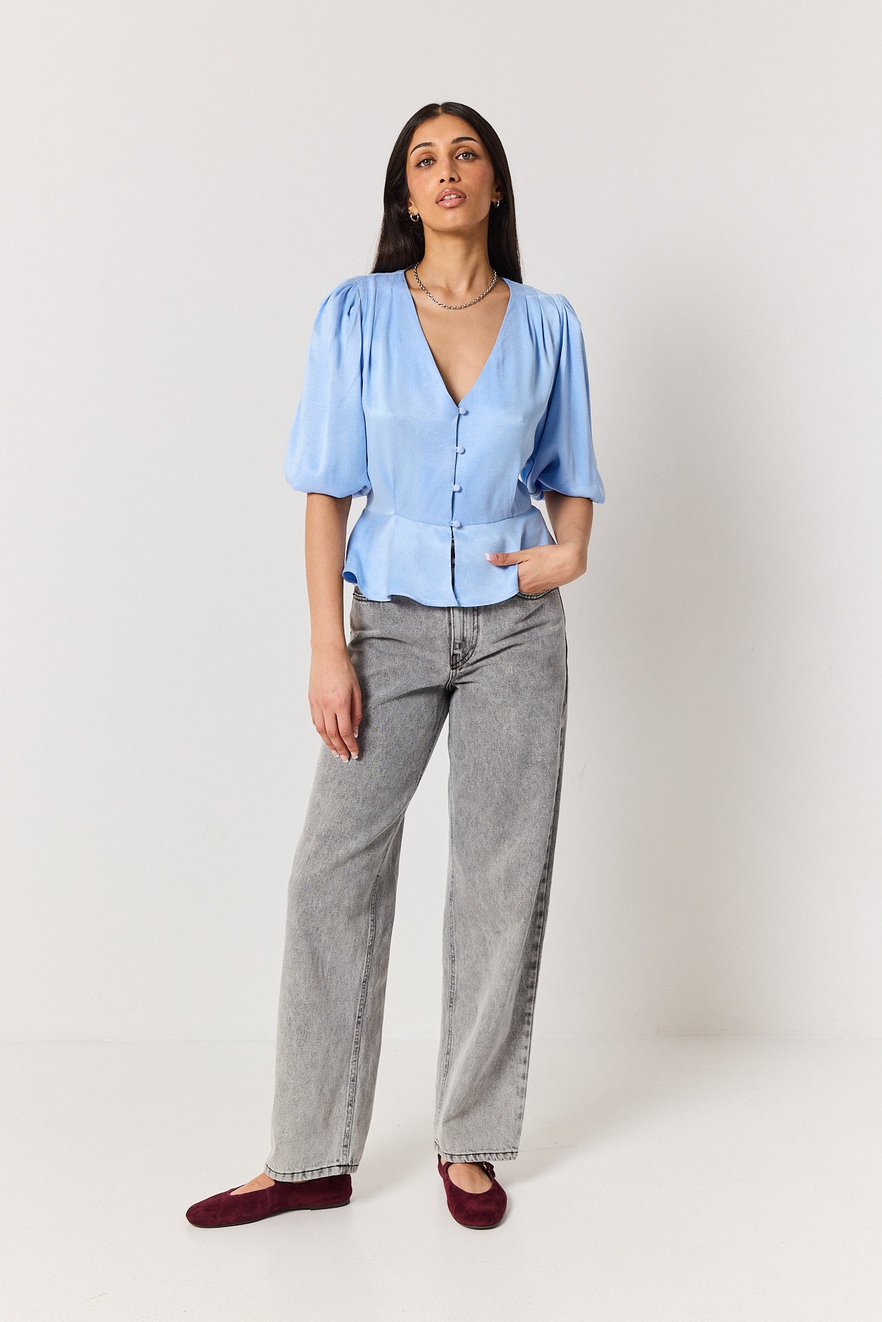 Koszula Margot powder blue