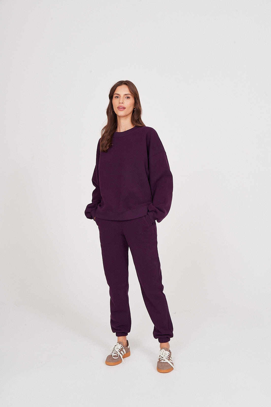 Spodnie dresowe plum