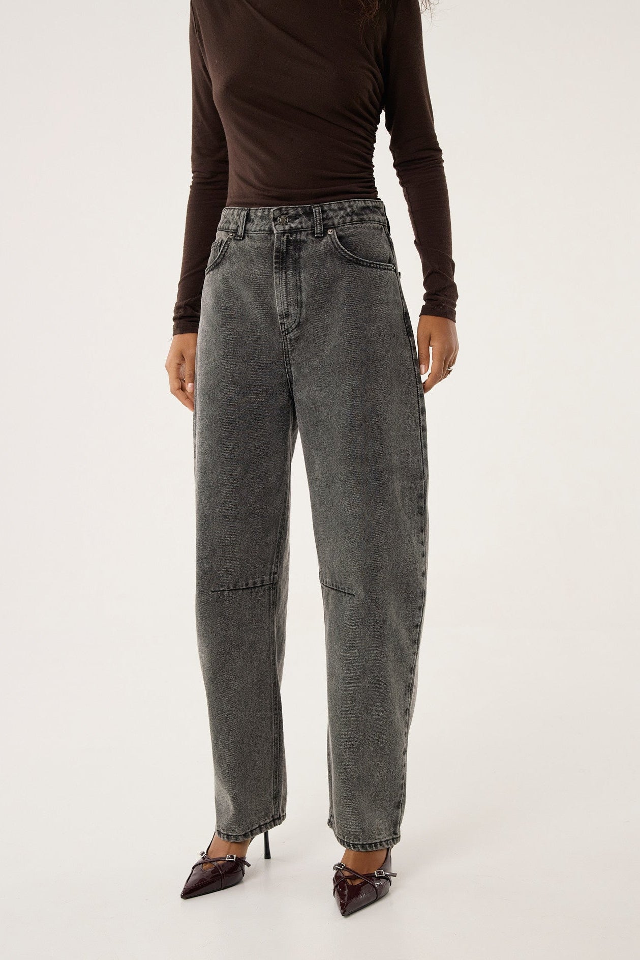 Jeansy Barrel grey