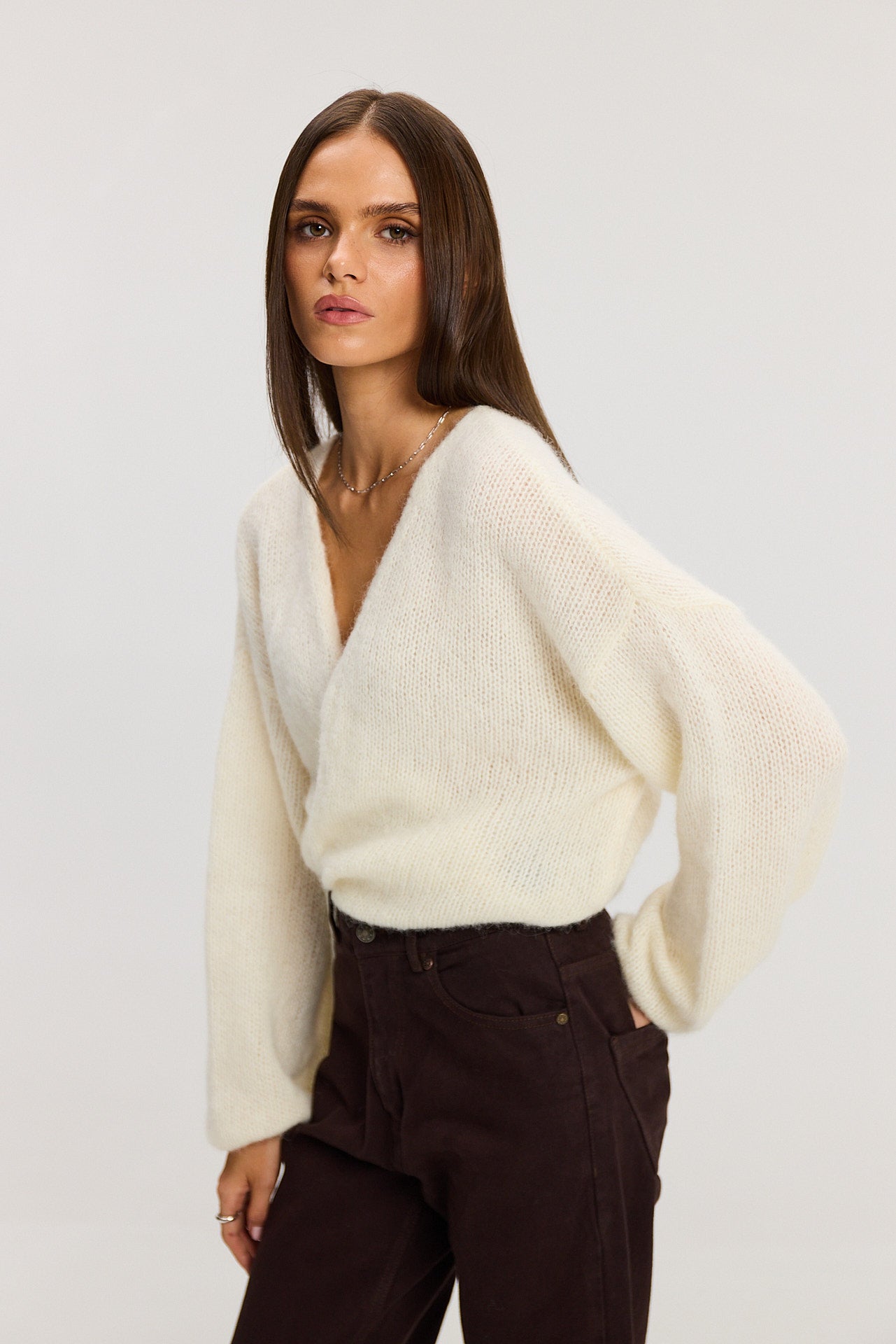 Sweter kardigan Ingrid cream