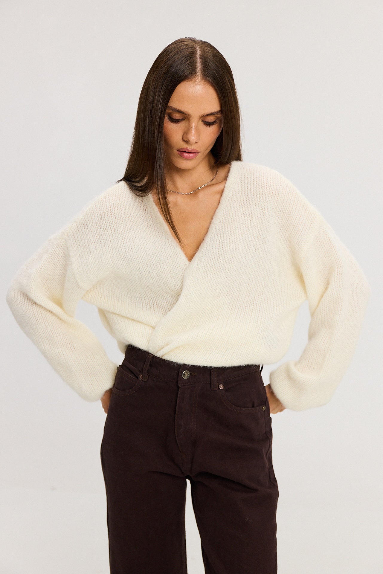 Sweter kardigan Ingrid cream