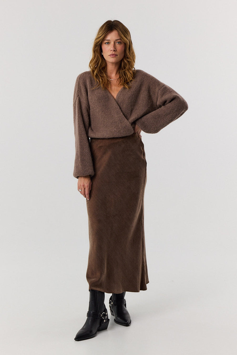Sweter kardigan Ingrid mocca